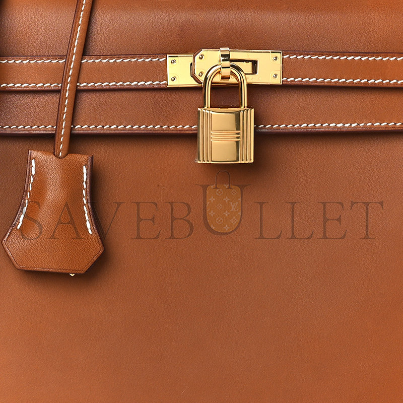 HERMÈS BARENIA KELLY SELLIER 25 FAUVE (25*17*7cm) 